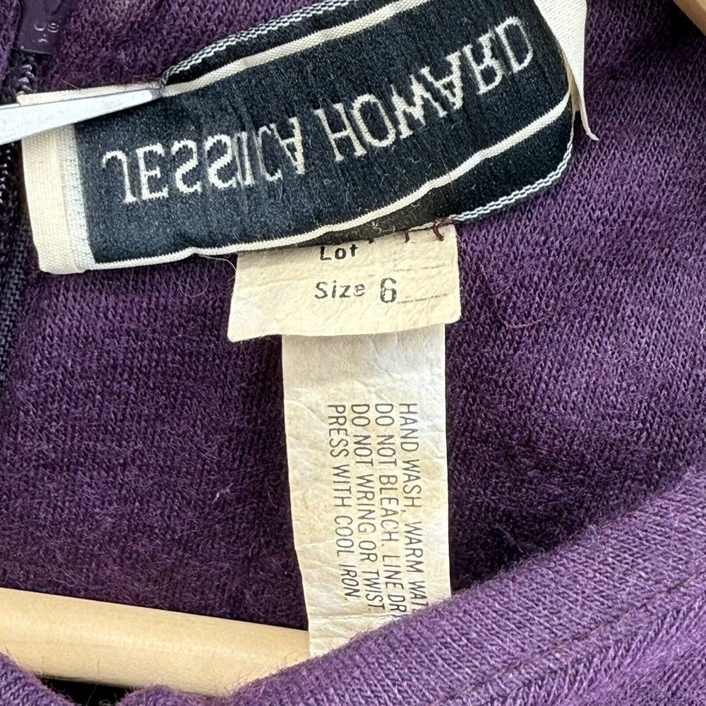 Jessica Howard Size 6 Purple Embellished Casual Dress Cinched Waist Long‎ Sleeve - Picture 3 of 8